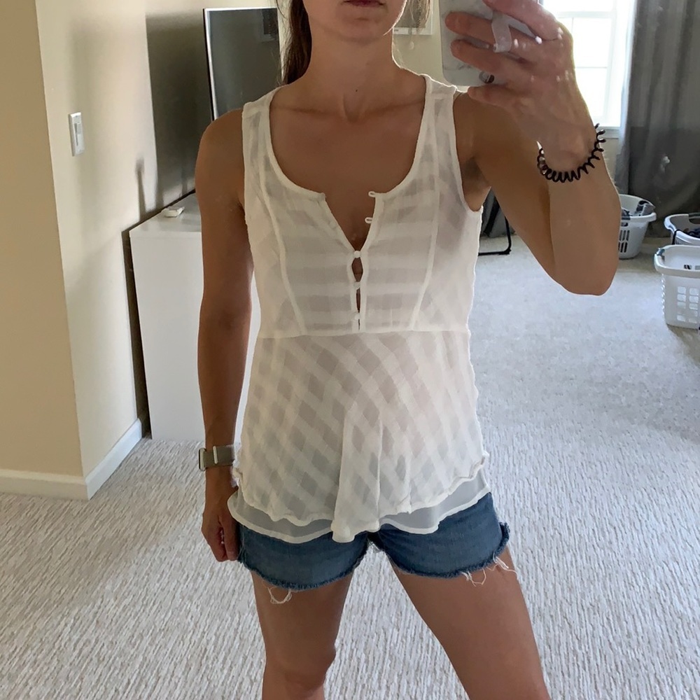 Lucky gingham tank blouse